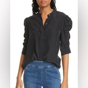 FRAME
Alexandra Ruched-Sleeve Blouse